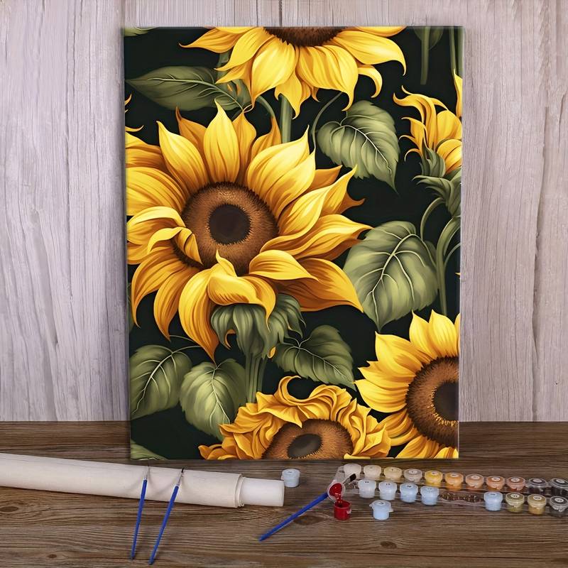 Paint By Numbers For Adults Sunflower Diy Digital Oil - Temu